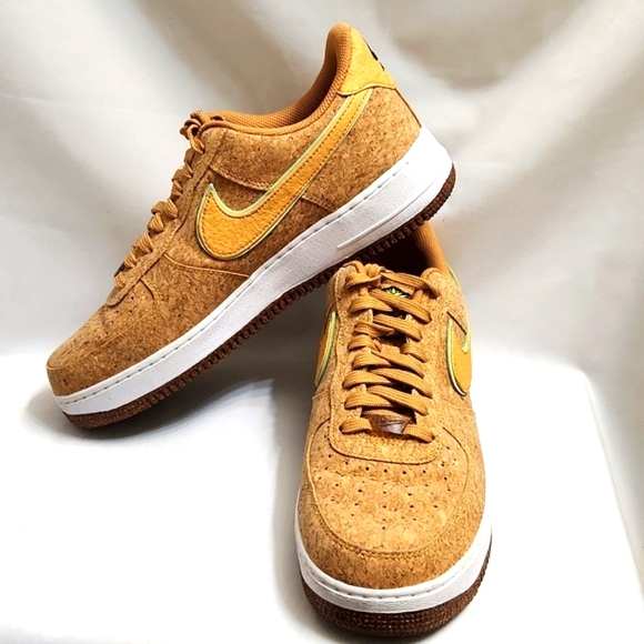 Nike Air Force 1 '07 PRM Cork Flux Happy Pineapple Sneakers (M size 10) - Picture 6 of 14
